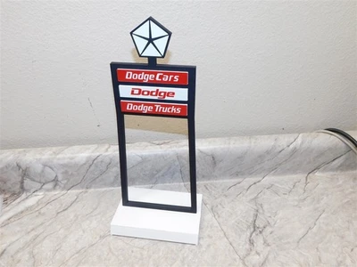  Advertising Dodge Cars & Trucks Car Dealership Desk Top Sign, Repro, Nice - Image 1 of 4