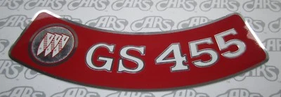 1970-1975 Buick GS 455 Embossed Air Cleaner Decal. OEM #1234652. Skylark Riviera - Image 1 of 3