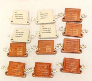 12 NOS High Voltage Sangamo / Solar .00015 and .00068 @ 2500WVDC Mica Capacitors - Picture 1 of 3