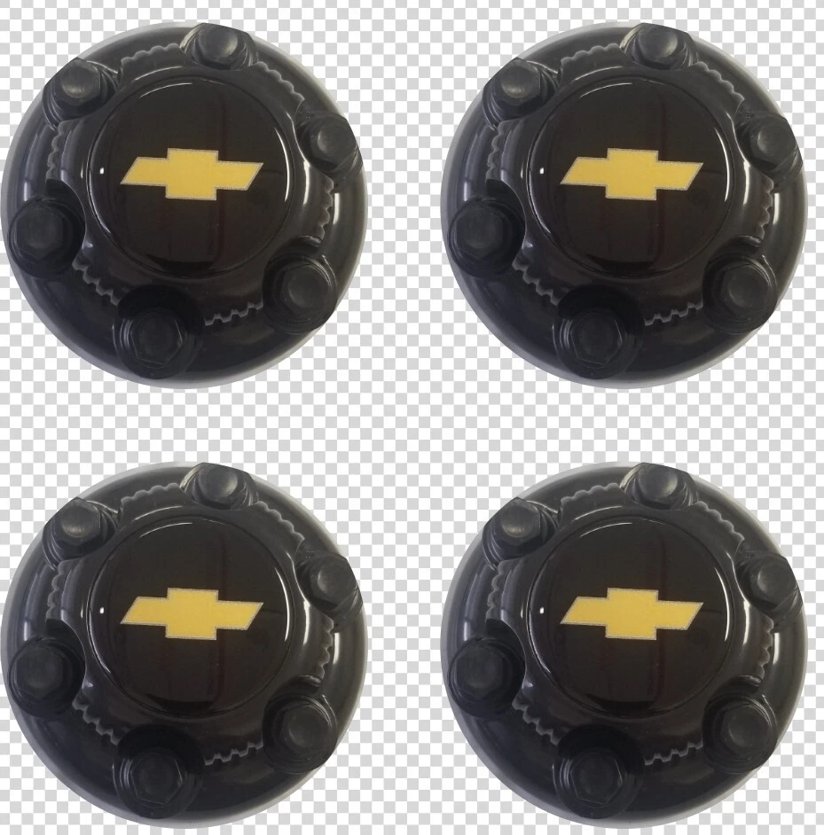 4pcs Chevy Silverado 1500 Tahoe Replacement 6LLUGS BLACK Center Cap w/ black Nut - Image 1 of 2