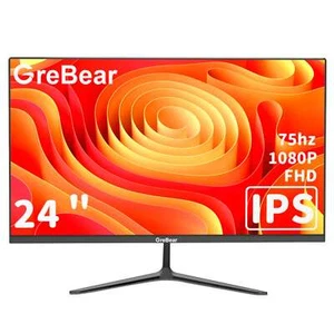 24" FHD IPS Monitor, 75Hz, 5ms, 99% sRGB, Low Blue Light, HDMI/VGA/Freesync,VESA - Picture 1 of 35
