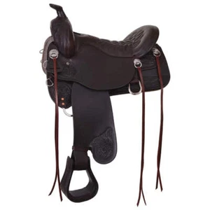 Sillín Tucker Meadow Creek Tooled Western Trail T91-621-9218-12 - 16,5 ancho NUEVO - Imagen 1 de 2