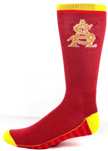 Arizona State Sun Devils Maroon & Gold Repeat Name Crew Socks Cover