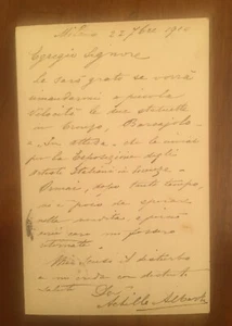 Cartolina autografa di Achille Alberti - Picture 1 of 1