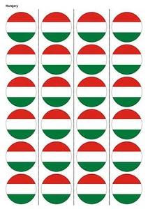 24X PAPEL OBLEA COMESTIBLE DE FÚTBOL BANDERA DE HUNGRÍA PRECORTADA, CUPCAKES, ADORNOS PARA PASTELES 1198 - Imagen 1 de 1