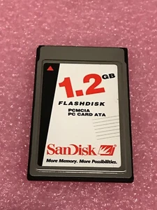 CARTE PC ATA CARTE SDP3B 1,2 Go SanDisk PCMCIA Type-2 disque flash - Photo 1/2