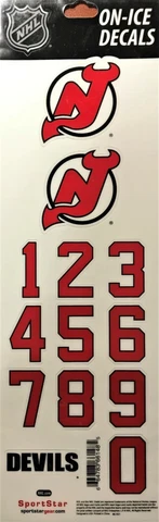 New Jersey Devils Official NHL On Ice White Helmet Decals Cover