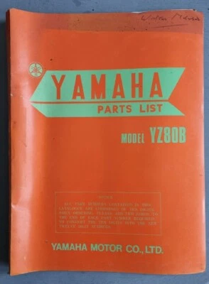 GOOD CONDITION GENUINE YAMAHA YZ80 MX PARTS BOOK 1975 MODELS 492-28198-60 - Image 1 of 4