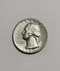 1957 PROOF WASHINGTON SILVER QUARTER - Picture 1 of 6