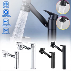 1080° Swivel Bathroom Sink Filter Faucet Mixer Taps Proof Kitchen Water Tapware - Picture 1 of 16