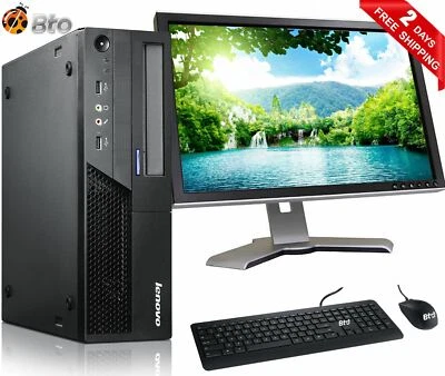 Lenovo Computer Desktop Intel Core 2 Duo Processor 8GB 250GB 17" LCD WiFi Win 11 - Image 1 of 4
