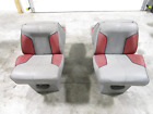 1986 Bayliner 21' Bow Rider Interior Back to Back Folding Seats Gray Red