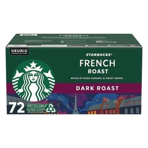 Starbucks Dark Roast K-Cup Coffee Pods, French Roast, 72 ct - FreeShip - Picture 1 of 5