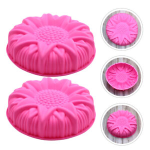 2 Pcs Sunflower Mold Silicone Cake Molds Mould for Oven