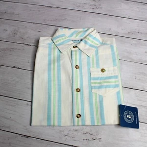 Caribbean Joe Boy's Plaid Shirt Youth Size M 7 8 Short Sleeve Button Up Cotton - Picture 1 of 8