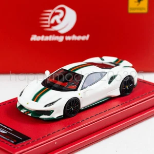 RW 1:64 Scale White 488 Pista Hard Top Racing Sports Diecast Resin Car Toy Gift - Picture 1 of 11