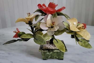 Jadebäumchen Halbedelsteine Jade Karneol Bergkristall - Bild 1 von 4