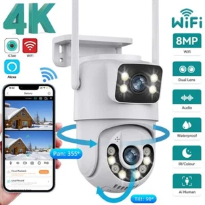 8MP 4K HD IP Wifi Camera Outdoor Dual Lens Auto Tracking Security Surveillance - Picture 1 of 20