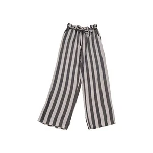 American Eagle Outfitters Wide Leg Lounge Pants Women's Size XS Gray Striped EUC - Picture 1 of 6