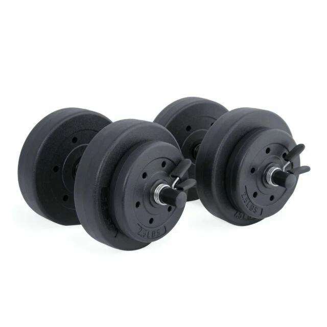 CAP RSV-CB42 Adjustable PVC Coated Cement Dumbbell Set - 40lbs