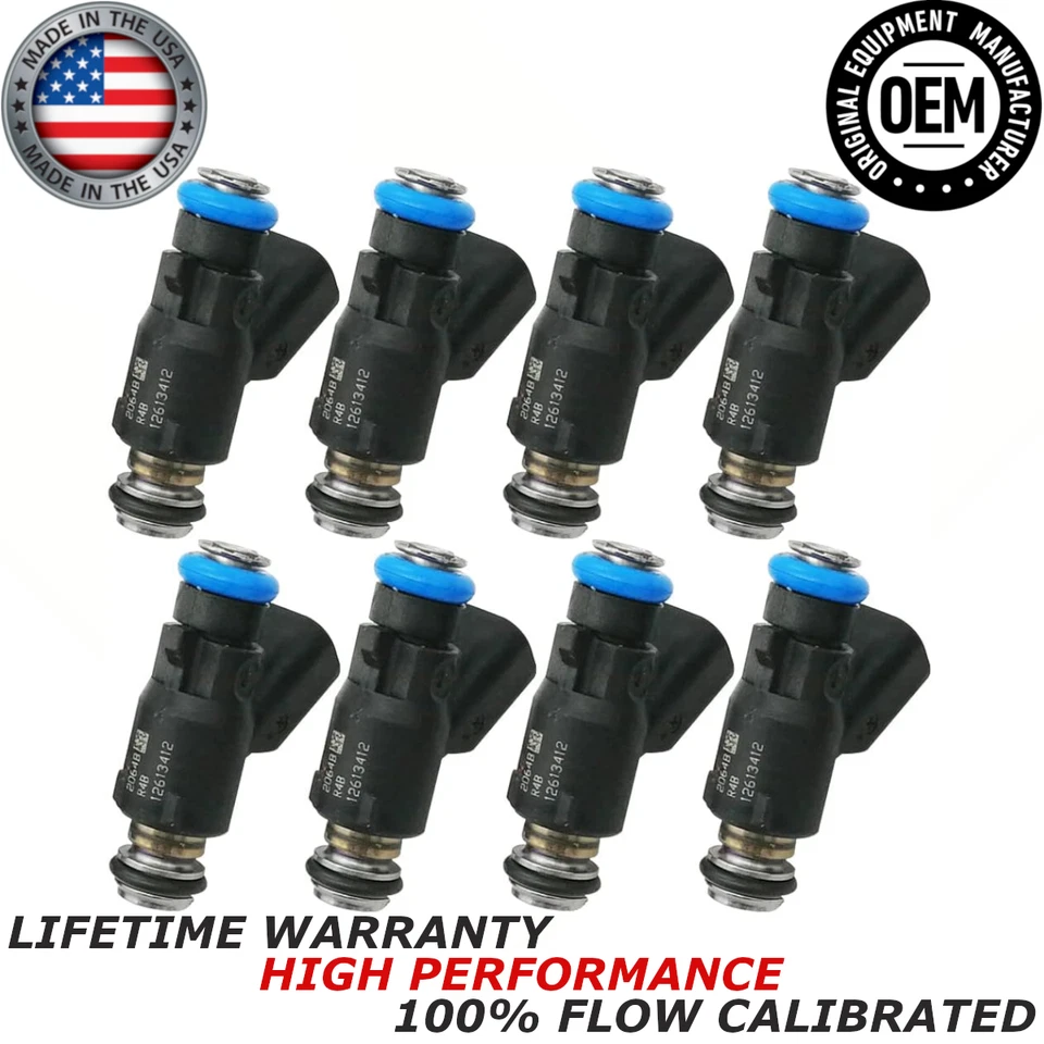 x8 НОВЫЕ OEM DELPHI топливные форсунки для 2010 2011 2012 2013 Chevrolet Tahoe 6,0 л V8 - Изображение 1 из 4