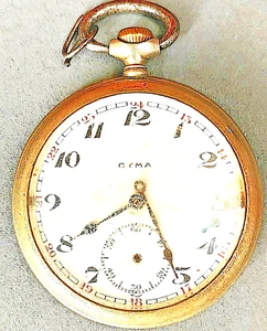 Cyma Swiss Taschenuhr Vintage Antik Chronometer Militär Selten Mechanisch Alt - Bild 1 von 24