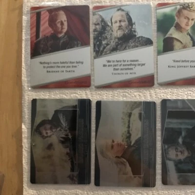 Lote de 11 tarjetas metálicas de Juego de Tronos Rittenhouse Foto 1 de 4