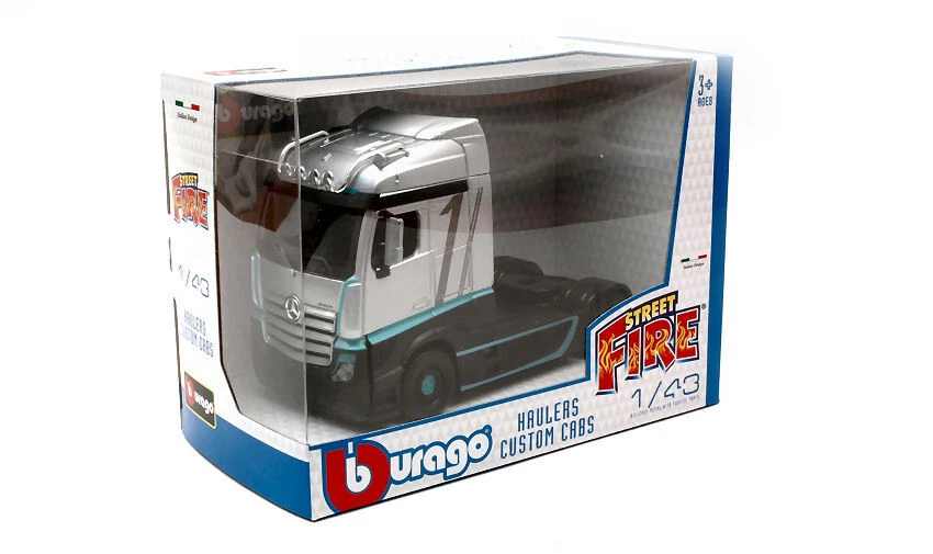 Modellino camion truck scala 1:43 Burago MERCEDES ACTROS GIGASPACE diecast si... - Immagine 1 di 1