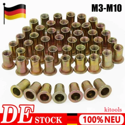 Blindnietmuttern M3-M10 Nietmuttern Gewindeniete Nieten Einziehmutter Verzinkte - Bild 1 von 4