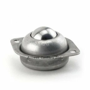 LPBT-1CS/SS Hudson Bearing Low Profile Flange Mounted Ball Transfer, Stainless - Picture 1 of 2