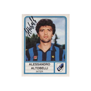 ALESSANDRO ALTOBELLI Figurina Autografata Signed Sticker Inter Panini 1983–1984 - Foto 1 di 4