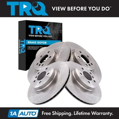 TRQ Front & Rear Brake Rotors Set Fits 2011-2018 BMW X5 2008-2019 X6 - Image 1 of 4