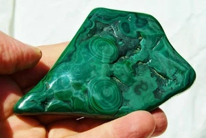 Polished Bullseye Bull's Eye Malachite Congo Great Crystals 3.9" 98mm 4237d xx - Picture 1 of 12