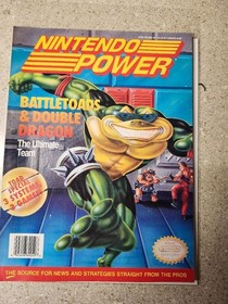 Nintendo Power 49 BattleToads Double Dragon W/ Jurassic Park Poster NES SNES GAm