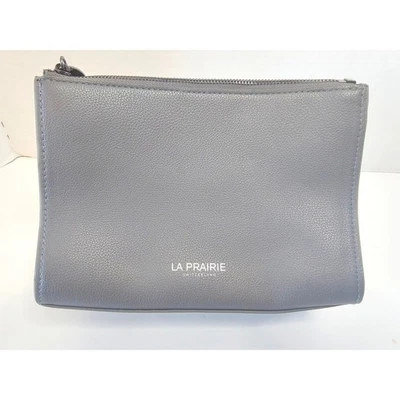 La Prairie 瑞士灰色卵石纹人造皮革化妆包 — 第 1/4 张图片