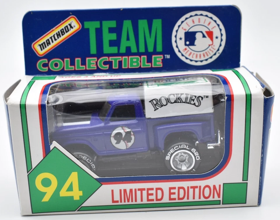 Matchbox Superfast Ford Flareside Pickup Colorado Rockies blu. Baseball 1994 - Immagine 1 di 1