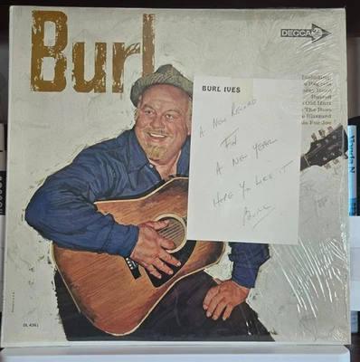 LP BURL IVES -BURL- WITH HANDWRITTEN NOTE - Image 1 of 4