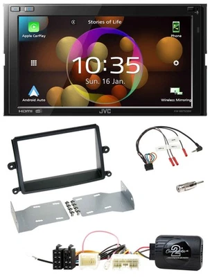 JVC DAB Lenkrad 2DIN Bluetooth USB Autoradio für Mitsubishi L200 06-15 - Bild 1 von 4