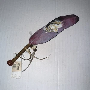 Authentische Navajo Gebetsfeder Handarbeit von echten Navajo New Mexico Wolf - Bild 1 von 6