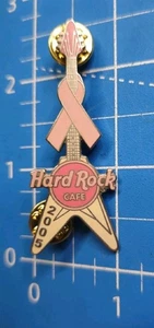 Hard Rock Cafe Pinktober 2005 Breast Cancer Awareness Guitar Pin Collectible - Picture 1 of 3