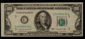 FR 2160-C $100 1950 C Federal Reserve Note US - XF++/AU - SKU-CA1555 - Picture 1 of 2