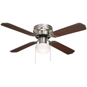 Canarm CF42NEP4 Nickel Neptune Single Light 4 Blade Hugger Ceiling Fan - Picture 1 of 3
