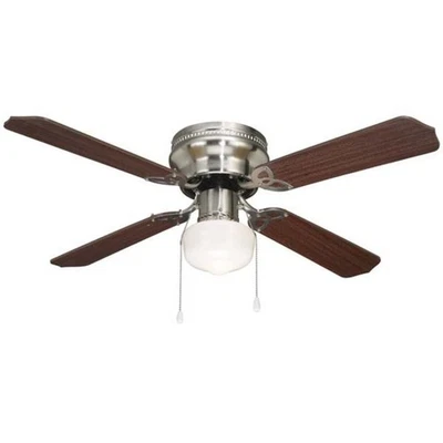 Canarm CF42NEP4 Nickel Neptune Single Light 4 Blade Hugger Ceiling Fan - Image 1 of 3