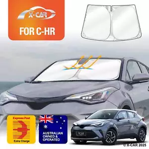 Windscreen Sun Shade for Toyota C-HR CHR 2016-23 Wind Screen Sun Visor Protector - Picture 1 of 7