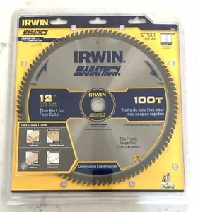 IRWIN 12" 100T TRIM FINISH CARBIDE TIPPED CIRCULAR SAW BLADE 14084 FINISHING - Picture 1 of 2