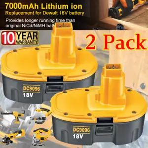 (2PACK) 18V For Dewalt 18 VOLT 7.0Ah DC9096 DC9098 NiMh Battery DC9096-2 Replace - Picture 1 of 12