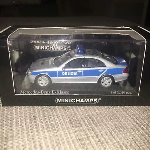 Minichamps Mercedes Benz E Klasse Polizei 1:43 Scale mint Police - Picture 1 of 5