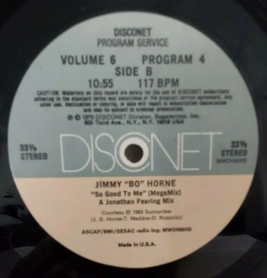 DISCONET - Jimmy Bo Horne - SO GOOD TO ME - RARE 12" - 1983  - Imagem 1 de 2