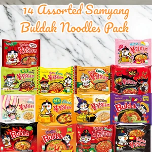 Samyang Buldak Nudel Sortenpackung - 14 verschiedene Geschmacksrichtungen von würzigen Ramen - Bild 1 von 4