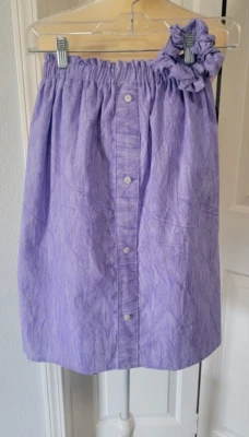 Falda púrpura claro para niñas hecha a mano talla 9/10 Foto 1 de 4